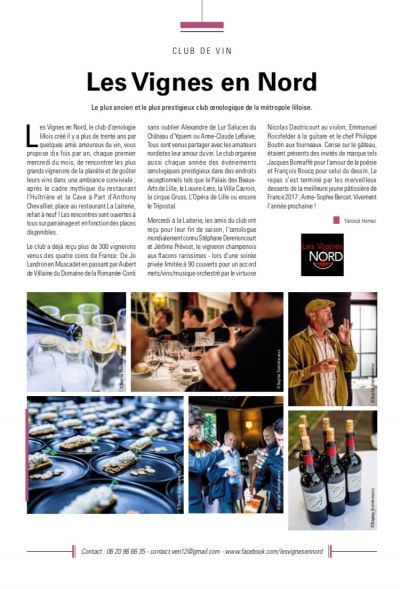 Article de presse : Les Vignes en Nord